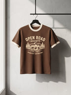 LYNXAR Open Road Society Brown & Cream Ringer Tee 🤎🤍