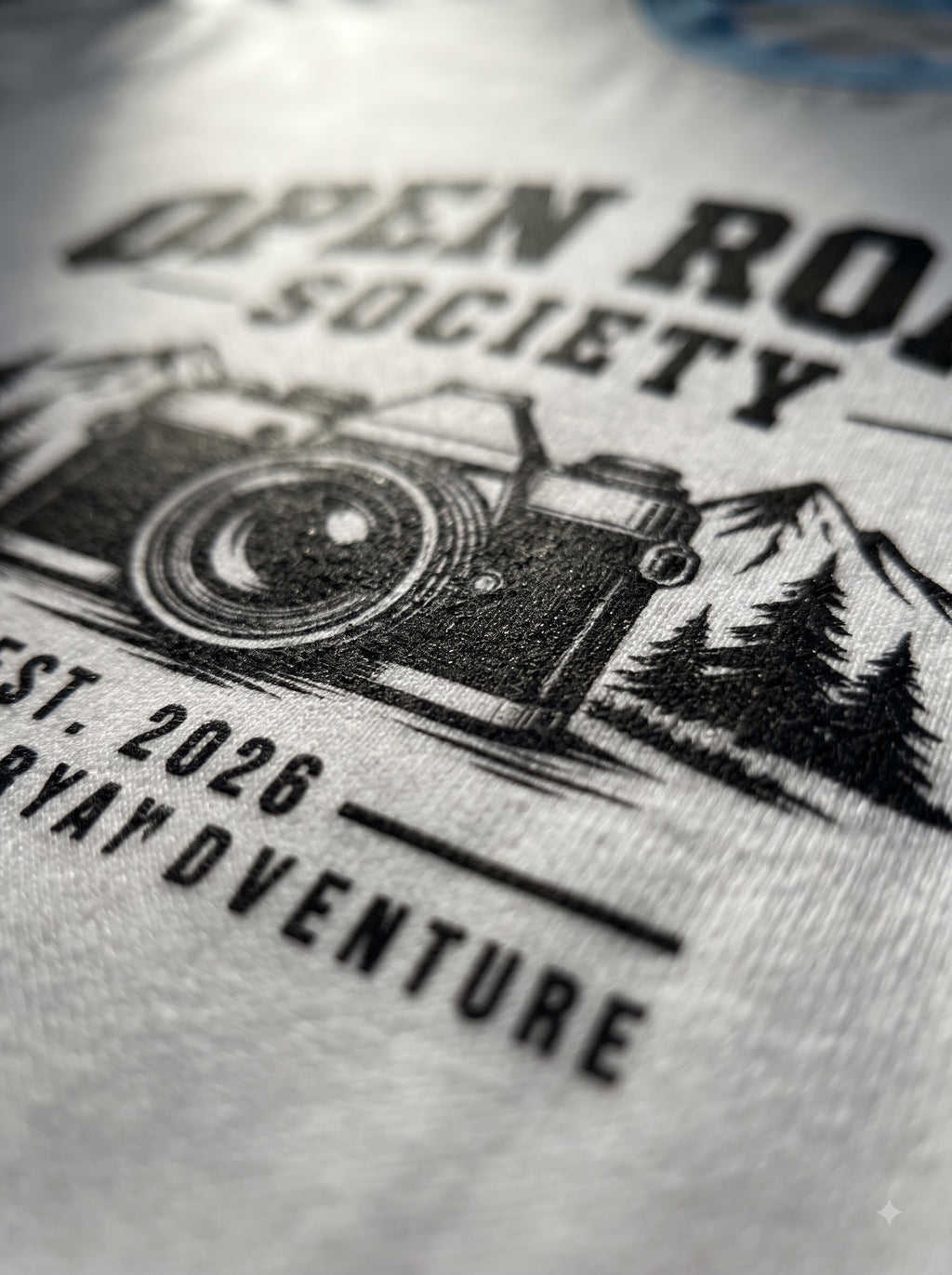 LYNXAR Open Road Society White & Sky Blue Ringer Tee