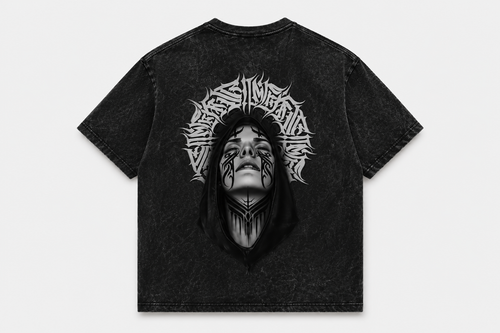 SAVAGE Acid Wash Oversized T-Shirt – Black