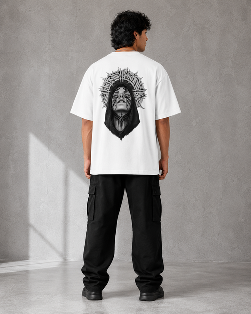 Savage Halo Oversized T-Shirt – White