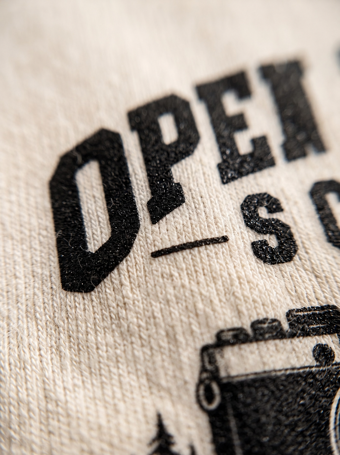 LYNXAR Open Road Society Off White & Maroon Ringer Tee
