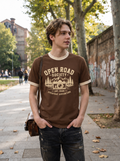 LYNXAR Open Road Society Brown & Cream Ringer Tee 🤎🤍
