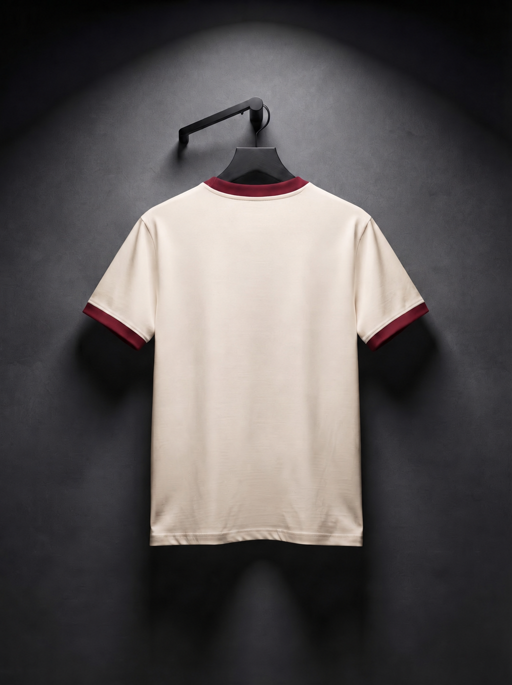 LYNXAR Open Road Society Off White & Maroon Ringer Tee