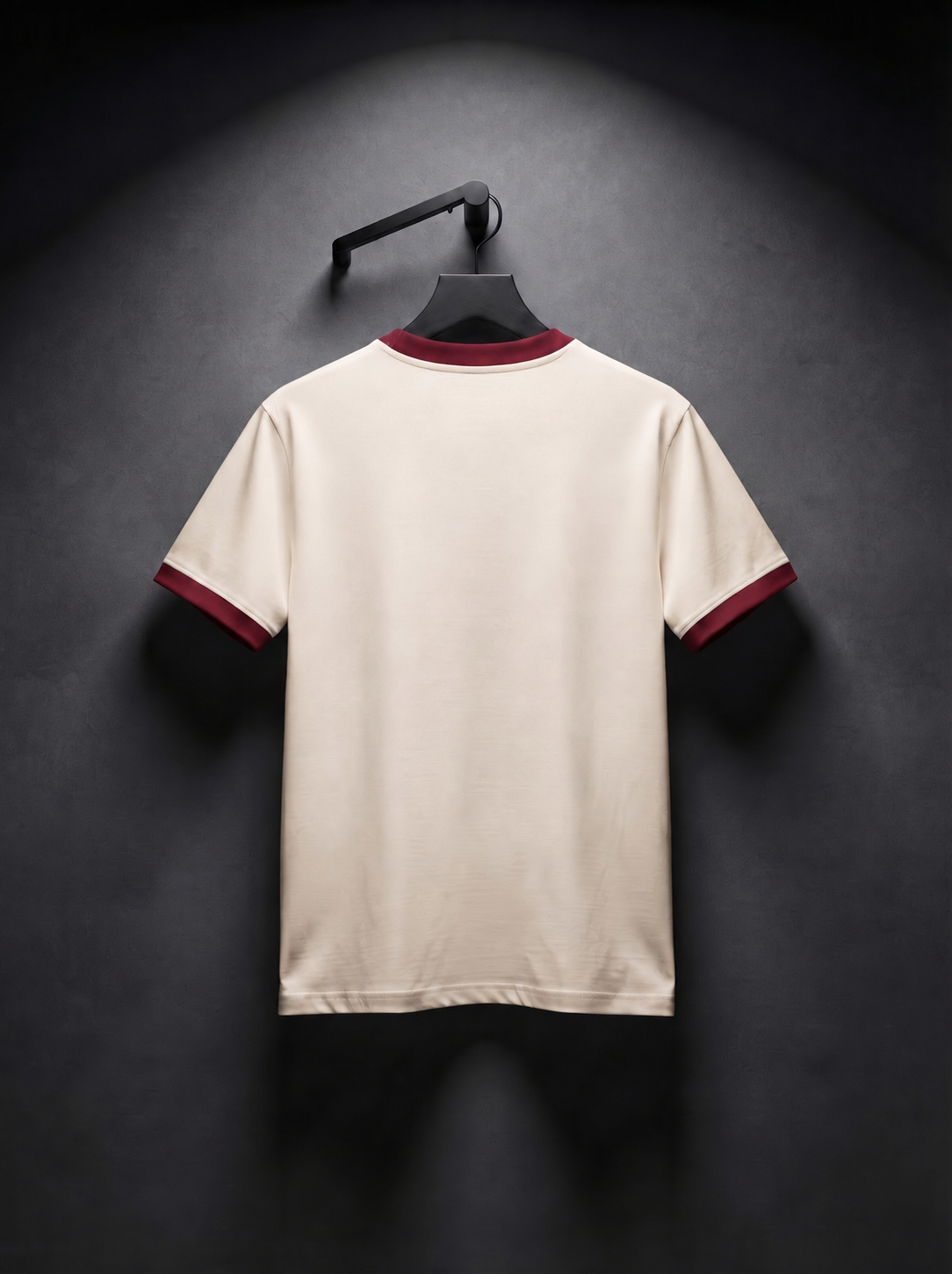 LYNXAR Open Road Society Off White & Maroon Ringer Tee