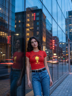 LYNXAR Too Cute To Care Red Baby Tee