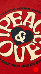 LYNXAR Peace & Love Retro Red Baby Tee