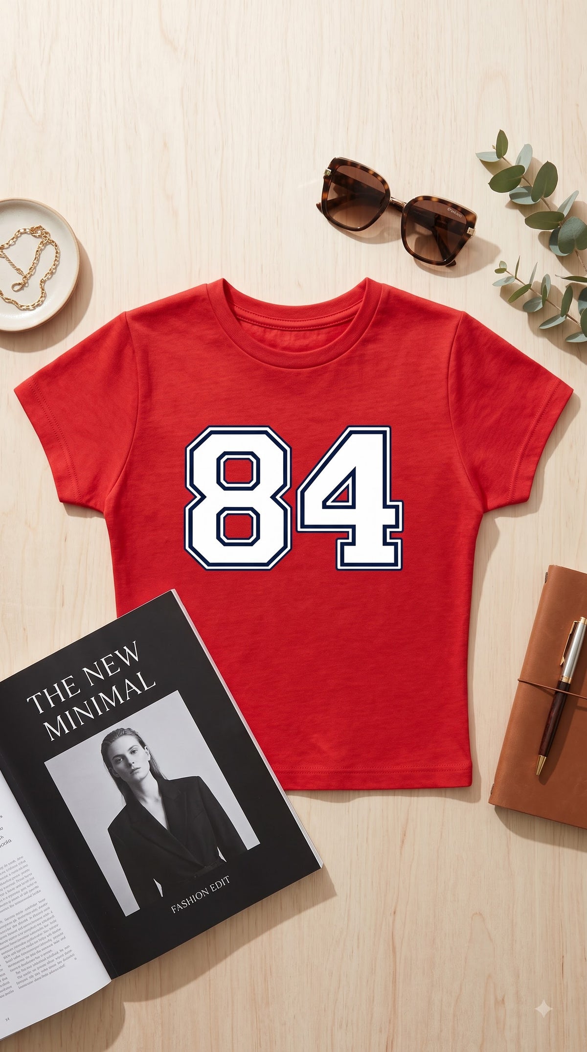 LYNXAR 84 Varsity Red Baby Tee