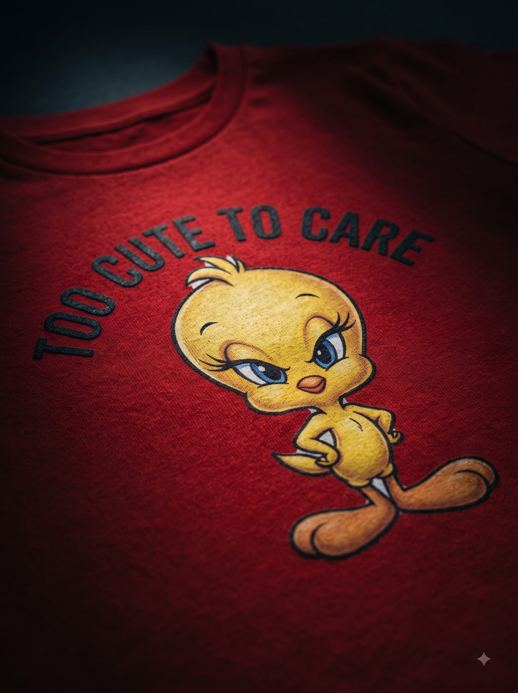 LYNXAR Too Cute To Care Red Baby Tee