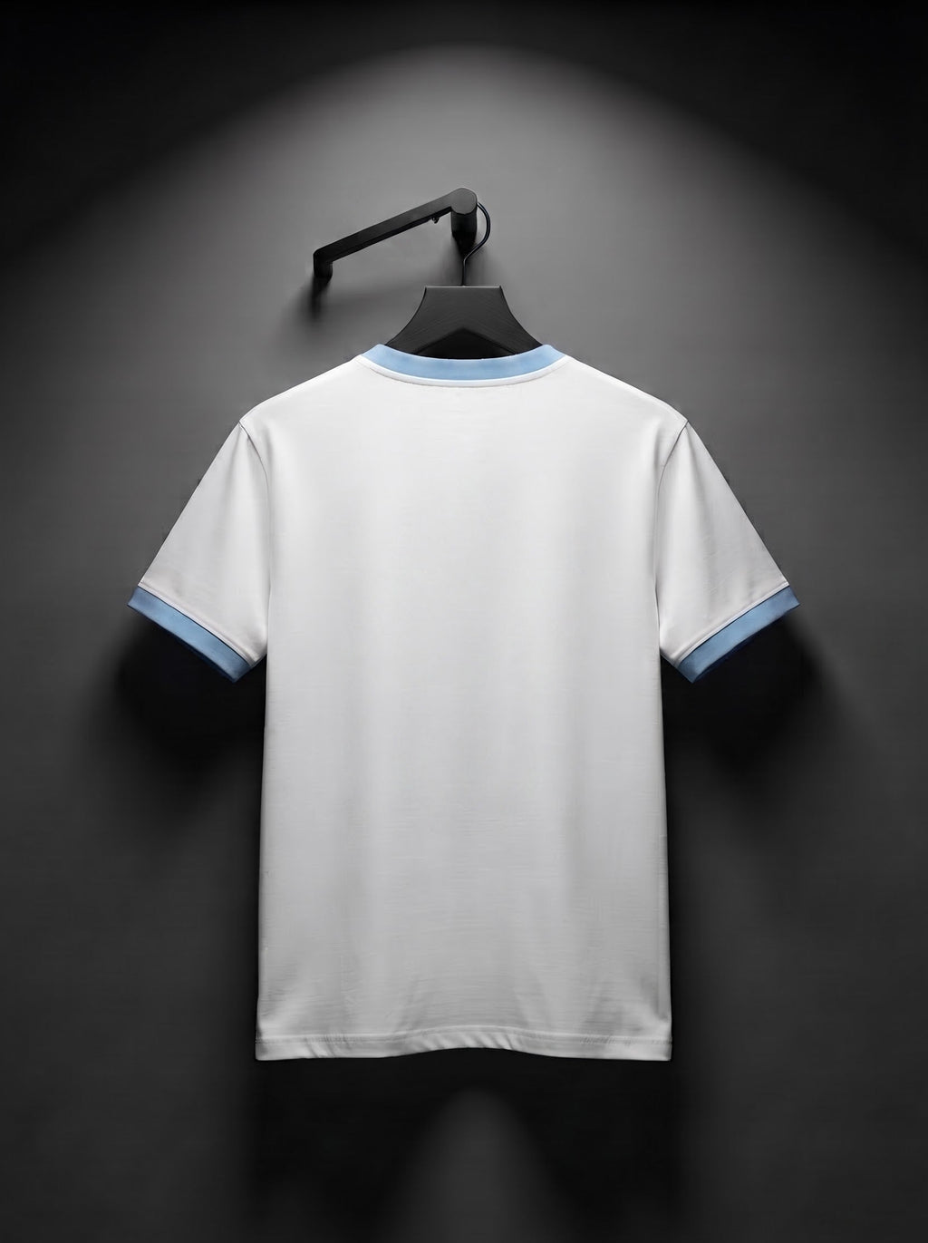 LYNXAR Open Road Society White & Sky Blue Ringer Tee