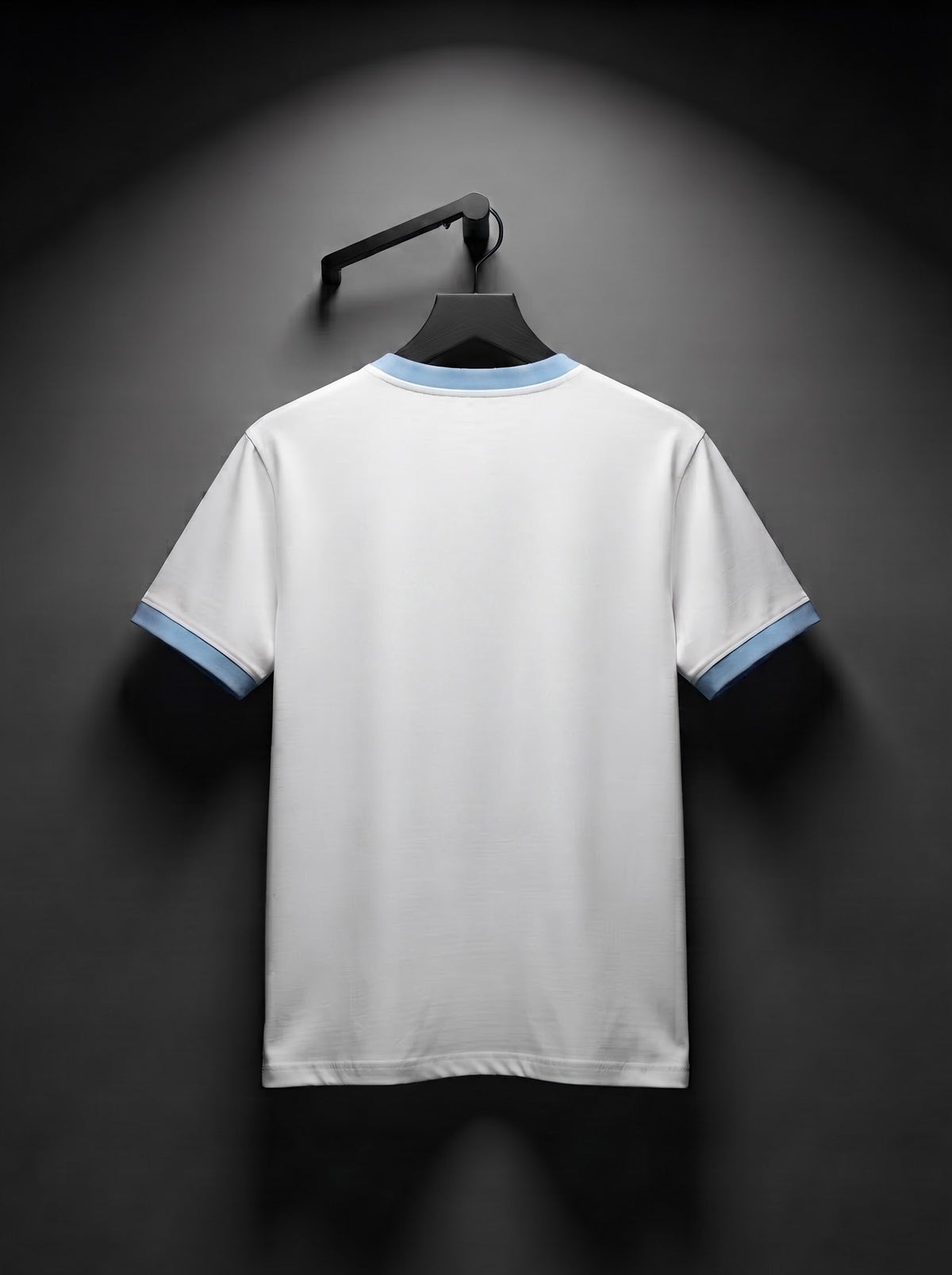 LYNXAR Open Road Society White & Sky Blue Ringer Tee