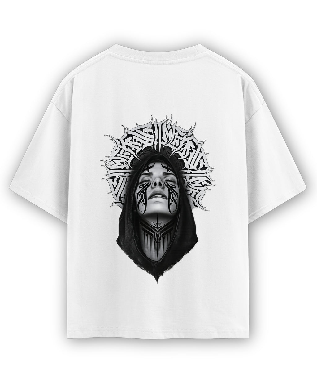 White Oversized T-shirt Back Design