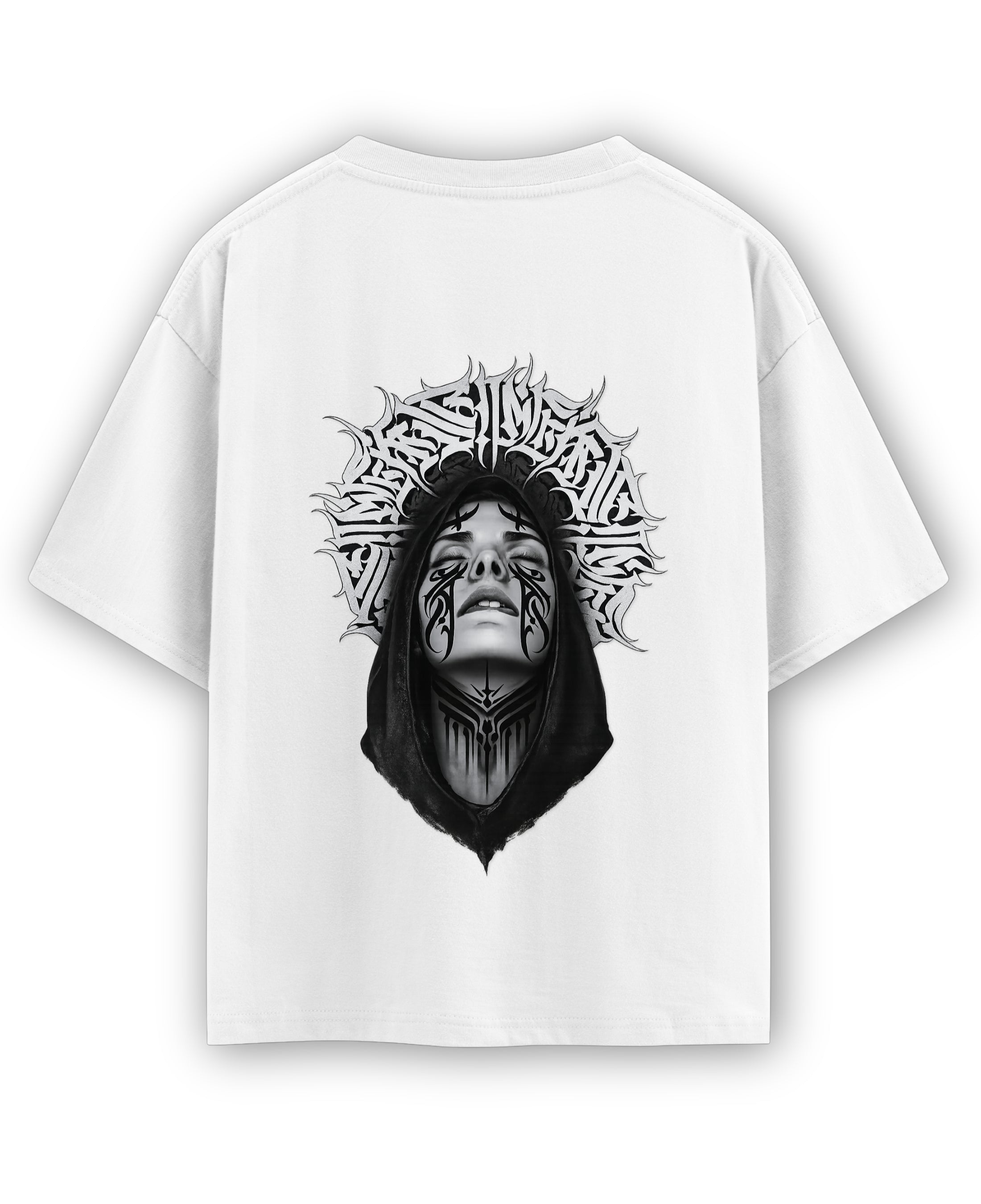 White Oversized T-shirt Back Design