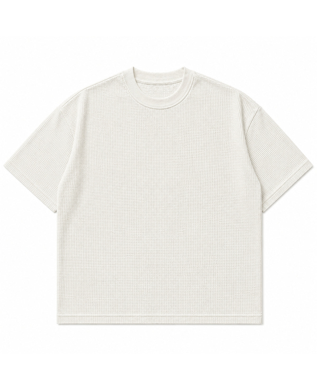 Off-white waffle boxy fit Front Design